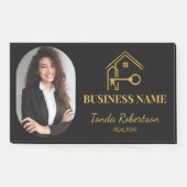 Post-it® Maison Élégante Clé Dorée Realtor Professionnel (Devant)