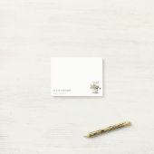 Post-it® Maison Florale en pots Plante Aquarelle Botanique (Sur un bureau)