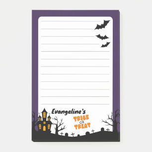 Post-it® Maison hantée et arbres Éffrayants de 4"x6"