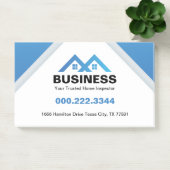 Post-it® Maison Moderne à Toit Bleu Logo Immobilier (Bureau)