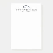 Post-it® Maison moderne Logo Marine Blue Immobilier, Réalis (Devant)