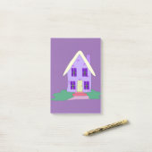 Post-it® maison peinte de charme (Sur un bureau)