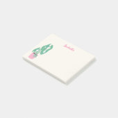 Post-it® Maisonnette Fleurie Nom Rose Notes (Incliné)