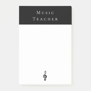 Post-it® Maître de musique Treble Clef noir blanc