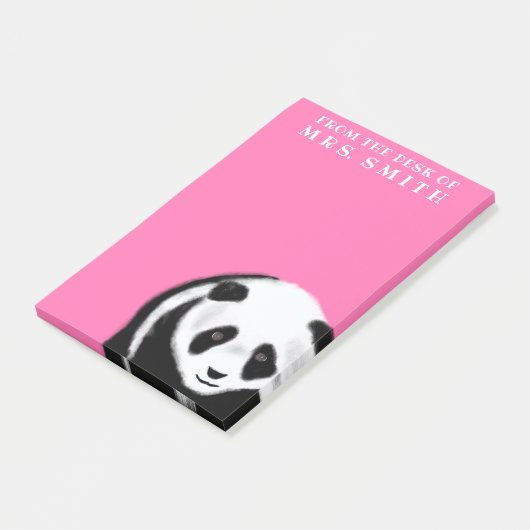 Post-it® Maître d'école mignon d'ours panda (Incliné)