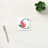 Post-it® Majuscule C monogramme floral (Bureau)