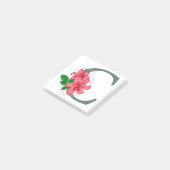 Post-it® Majuscule C monogramme floral (Incliné)