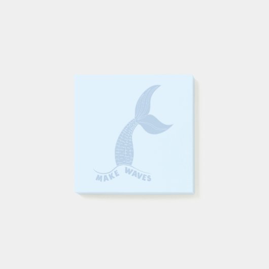 Post-it® Make Waves Inspirational Blue Sticky Notes (Devant)