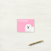 Post-it® Maltais ou coton de Tulear Little White Dog (Sur un bureau)