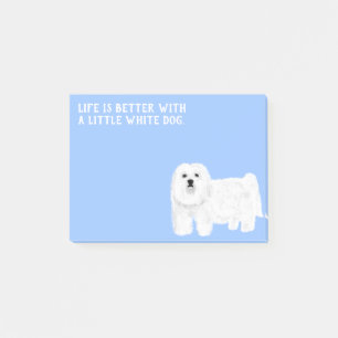 Post-it® Maltais ou coton de Tulear Little White Dog