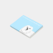Post-it® Maltais ou coton de Tulears Petit Chien blanc (Incliné)