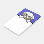 Post-it® Maltese Cute Peeking Cadeaux Amoureux de les chien (Incliné)