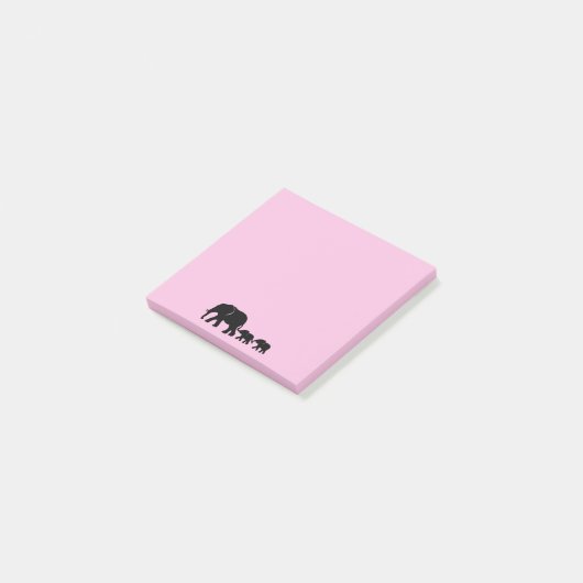 Post-it® Mama Elephant with Babies Post it Notes (Incliné)