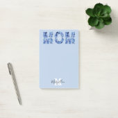 Post-it® Maman Ajoutez Votre Nom et Monogramme Hydrangea Bl (Bureau)