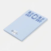 Post-it® Maman Ajoutez Votre Nom et Monogramme Hydrangea Bl (Incliné)