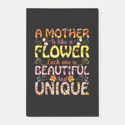 Post-it® Maman Art Une Mère Est Comme Une Fleur (Devant)