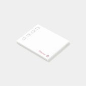 Post-it® Maman chat chat mignon patte blanche et rose (Incliné)