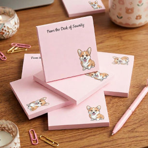 Post-it® Maman chiot Corgi mignon Rose Cartoon amateur de c