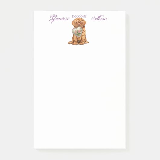 Post-it® Maman de coeur de Dogue (Devant)