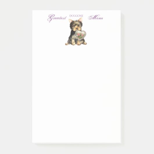 Post-it® Maman de coeur de Yorkie (Devant)