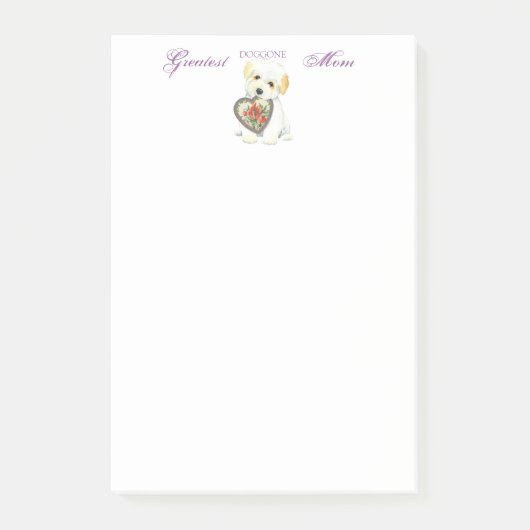 Post-it® Maman de Tulear Heart de coton (Devant)