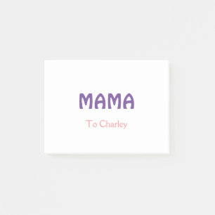 Post-it® Maman joyeuse mères rétro violet ajouter nom texte