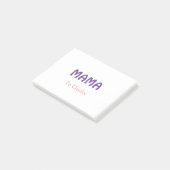 Post-it® Maman joyeuse mères rétro violet ajouter nom texte (Incliné)