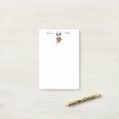 Post-it® Maman lisse de coeur de Fox Terrier (Sur un bureau)