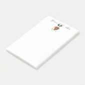 Post-it® Maman lisse de coeur de Fox Terrier (Incliné)