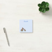 Post-it® Maman mignonne et bébé lapin dans un bleu trèfle (Bureau)
