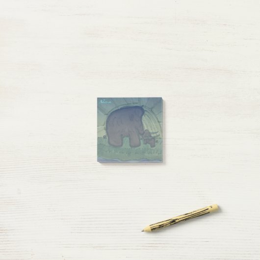 Post-it® Mammifère avec veau (Sur un bureau)