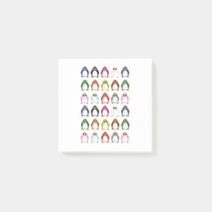 Post-it® Manchette de bureau colorée motif manchot mignon k