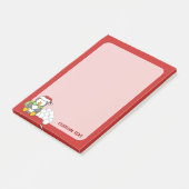 Post-it® manchot de Noël assis avec des boules de neige (Incliné)