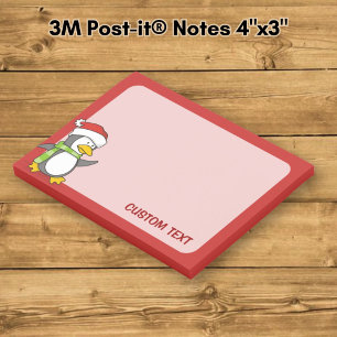 Post-it® Manchot de Noël marchant sur la neige