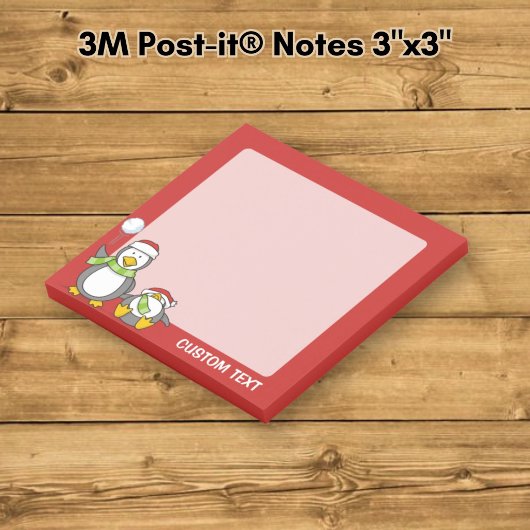 Post-it® Manchots faisant boule de neige à Noël
