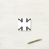 Post-it® Manchots fantaisistes dans les notes de coin (Sur un bureau)