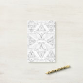Post-it® Mandala de fleurs 3 (Sur un bureau)