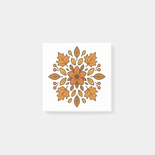Post-it® Mandala fleur d'automne (Devant)