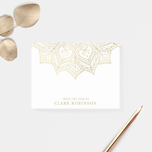 Post-it® Mandala Gold Du Bureau De Nom Personnalisé