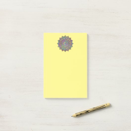 Post-it® Mandala Inde Style 1 (Sur un bureau)