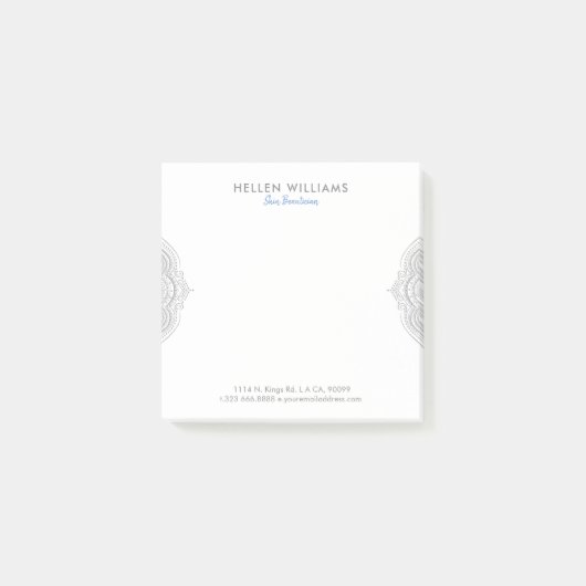 Post-it® Mandala Ornat gris argent (Devant)