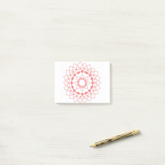 Post-it® Mandala simple (Sur un bureau)