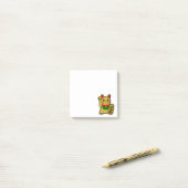 Post-it® Maneki Neko : Chat à chance doré (Sur un bureau)