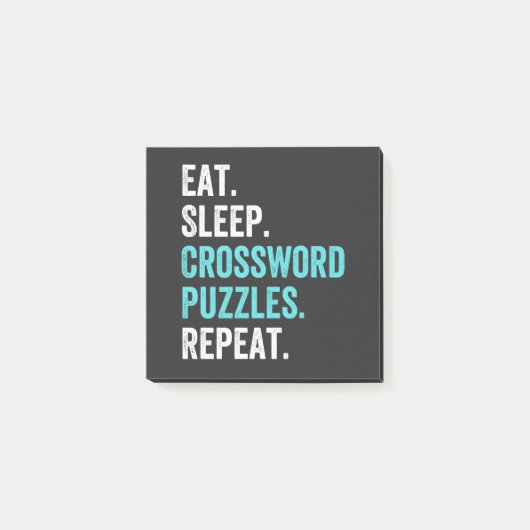 Post-it® Mange.Dors. Mot-croisé : Puzzles. Recommencer. (Devant)