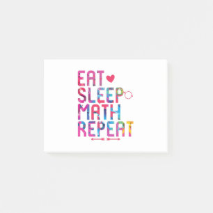 Post-it® Mangez des mathématiques du sommeil Répétez des ma