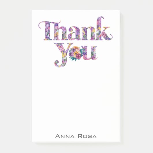 Post-it® *~* Manifestation de gratitude florale du Merci AP (Devant)