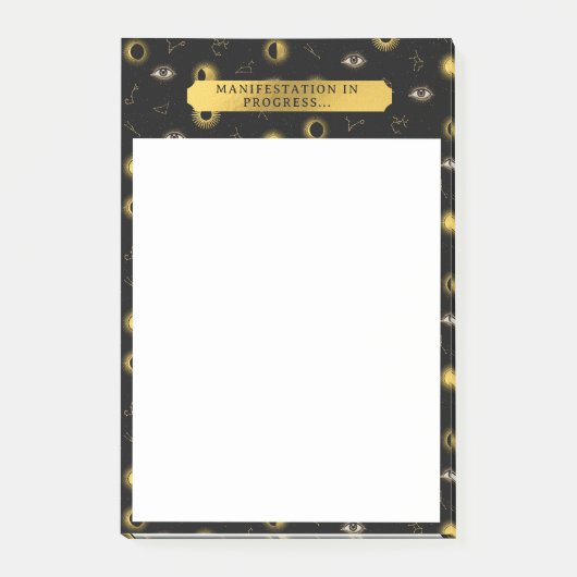 Post-it® Manifestation Soleil céleste & Lune Zodiaque Oeil (Devant)