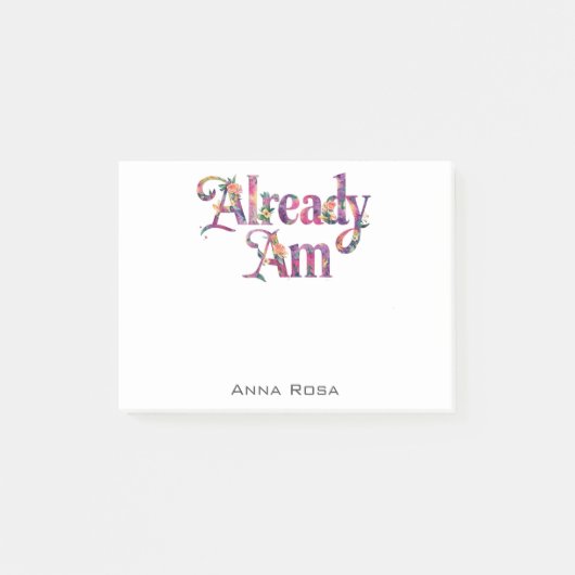 Post-it® *~* Manifeste AP85 Gratitude florale 6 DÉJÀ AM (Devant)