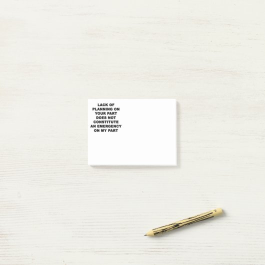 Post-it® Manque de planification (Sur un bureau)