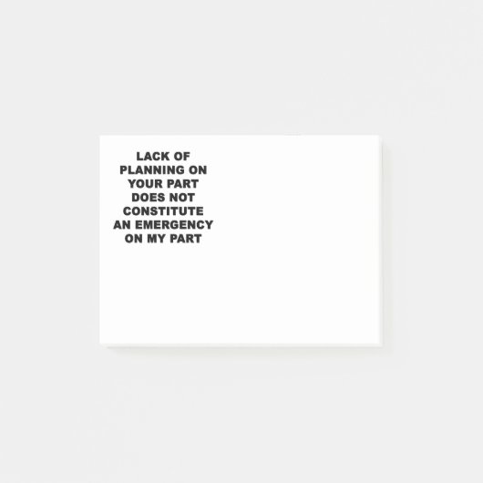 Post-it® Manque de planification (Devant)